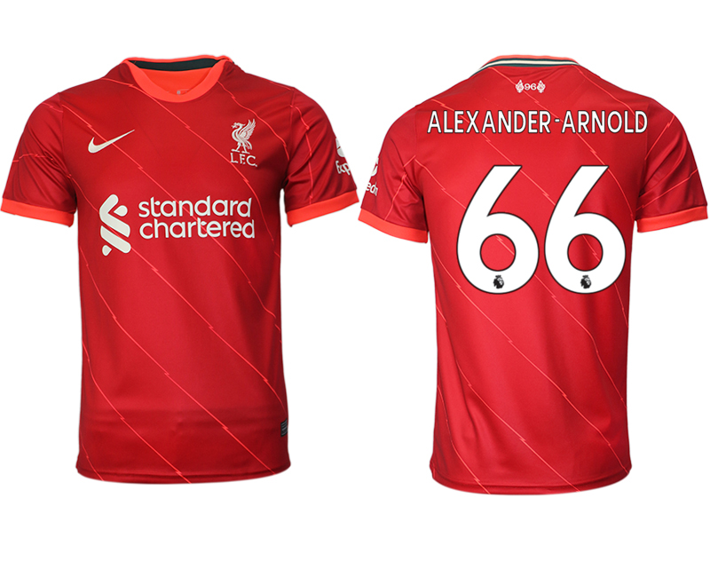 Men 2021-2022 Club Liverpool home aaa version red #66 Soccer Jersey